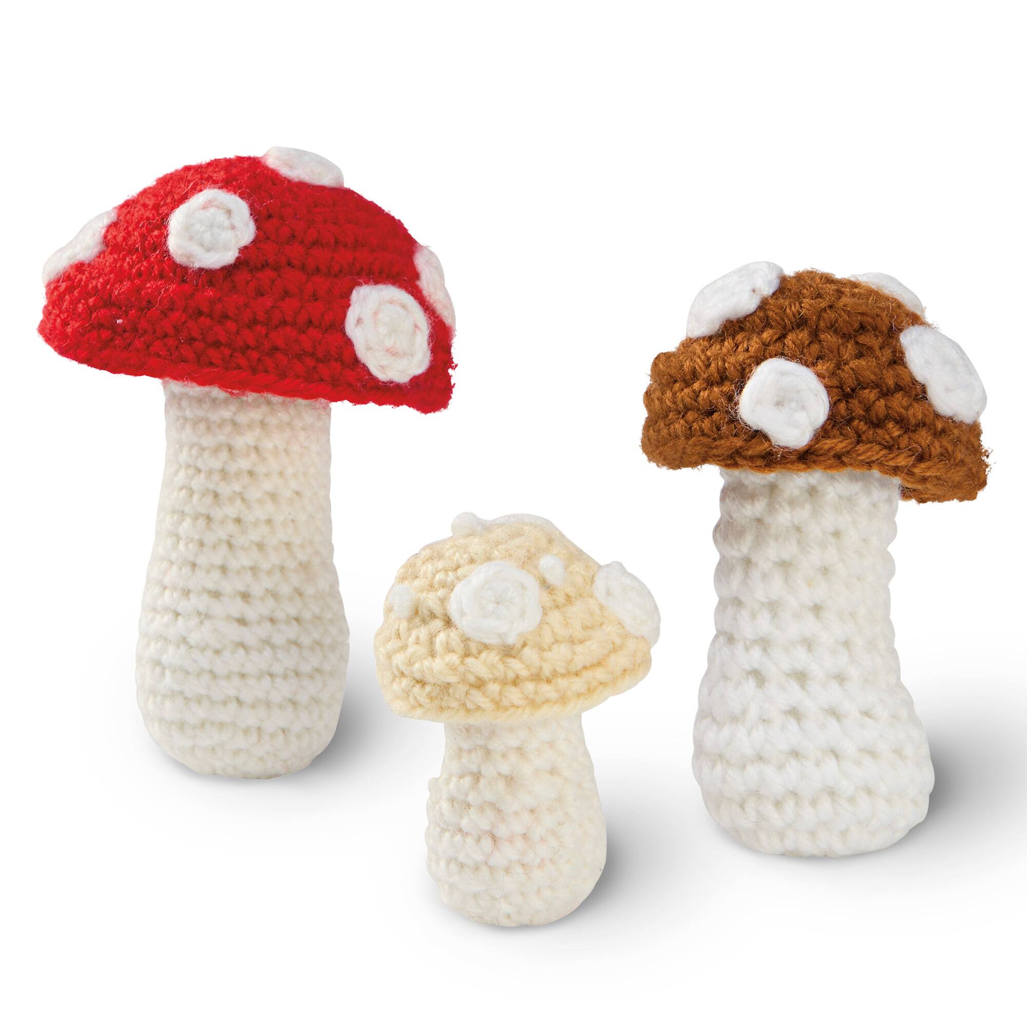 6 Pack: Intermediate Mushrooms Amigurumi Crochet Kit by Loops & Threads®